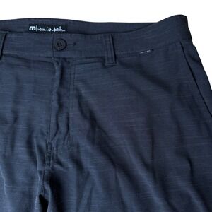 TravisMathew Golf Shorts Mens 36 Grey Excellent Stretch Performance Striped